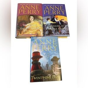 3 Anne Perry Hardback Novels